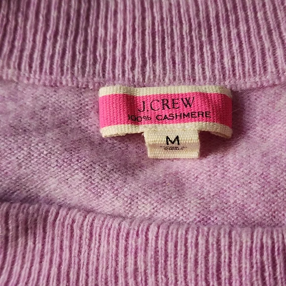 J. Crew Cashmere Women's Lilac Crewneck Sweater - Picture 3 of 4
